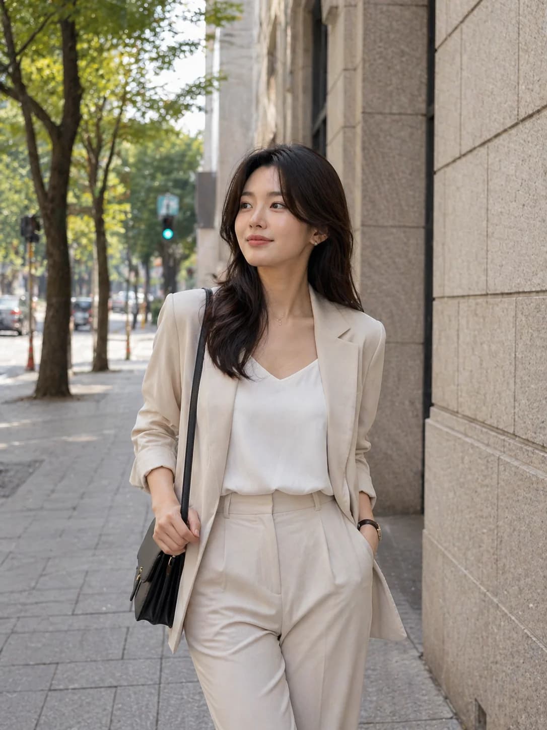 출근 데일리룩 착용컷